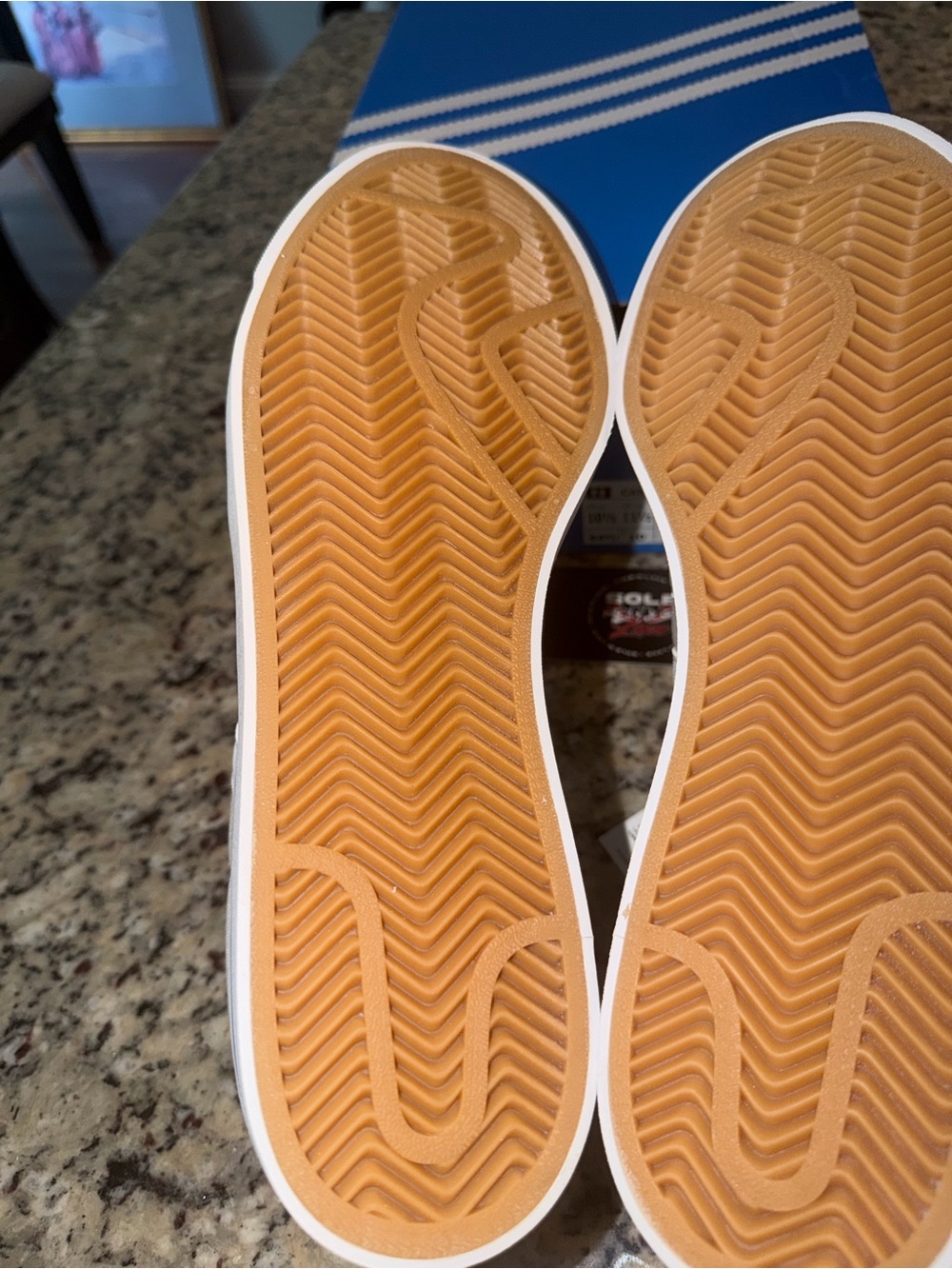 Size 10.5  Adidas Campus Vulc Grey Bluebird SKU ID 1372 Brand New Damaged Box - Picture 9 of 10